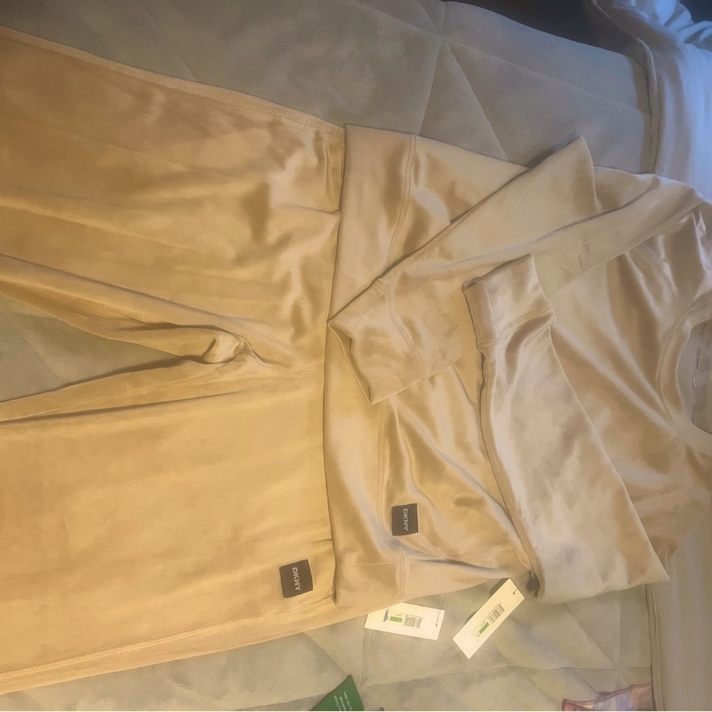 Dkny Tan Track Pants Comfortable Joggers